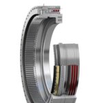 Slewing bearing with triple row roller bearing